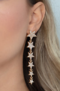 4thofJuly,Earrings Post,Gold,Holiday,Stars,Americana Attitude Gold ✧ Star Post Earrings