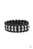 Eiffel Tower Elegance Black ✧ Stretch Bracelet