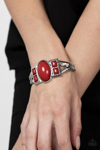 Bracelet Hinged,Red,A Touch Of Tiki Red ✧ Bracelet