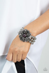 Bracelet Stretchy,Favorite,Hematite,Purple,Silver,Botanical Bravado Purple  ✧ Bracelet
