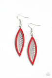 Leather Lagoon Red ✧ Leather Earrings Earrings