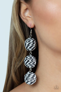 Black,Earrings Fish Hook,White,Laguna Lanterns Black ✧ Earrings