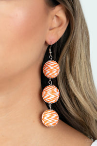 Earrings Fish Hook,Orange,White,Laguna Lanterns Orange ✧ Earrings