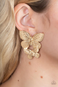 Butterfly,Earrings Post,Gold,Blushing Butterflies Gold ✧ Post Earrings