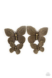 Blushing Butterflies Brass ✧ Post Earrings