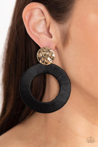 Black,Earrings Post,Gold,Strategically Sassy Black ✧ Post Earrings