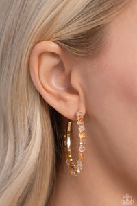 Earrings Hoop,Gold,Iridescent,Light Pink,Pink,Halo Hustle Pink ✧ Iridescent Hoop Earrings
