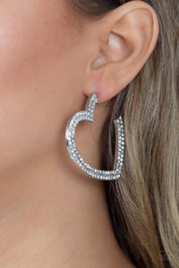 Earrings Hoop,Hearts,Valentine's Day,White,AMORE to Love White ✧ Hoop Earrings