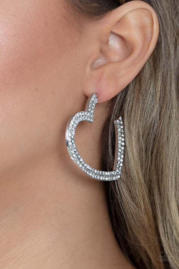 AMORE to Love White ✧ Hoop Earrings Hoop Earrings