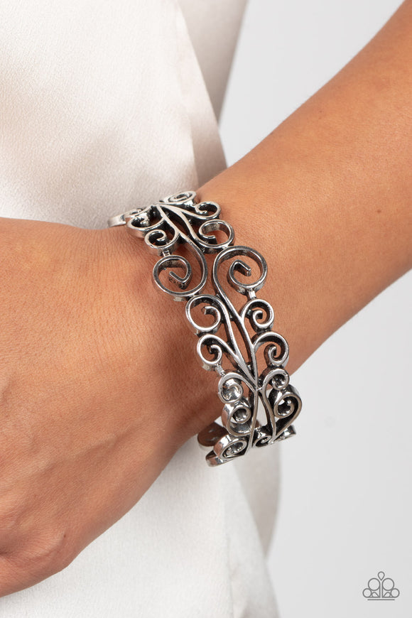 Dressed to FRILL Silver ✧ Hinged Bracelet