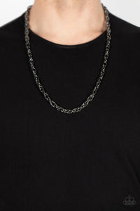 Black,Gunmetal,Men's Necklace,Necklace Long,Necklace Medium,Chopper Hopper Black ✧ Necklace