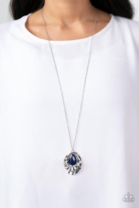 Blue,Necklace Long,Silver,Titanic Trinket Blue ✧ Necklace