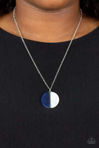 Blue,Lapis,Necklace Short,White,Elegantly Eclipsed Blue ✧ Necklace