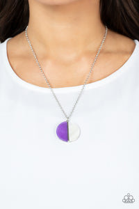 Necklace Short,Purple,White,Elegantly Eclipsed Purple ✧ Necklace