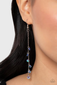 Blue,Earrings Fish Hook,Iridescent,Extended Eloquence Blue ✧ Iridescent Earrings
