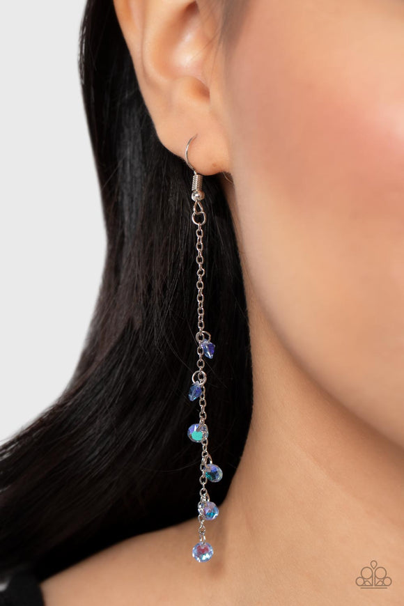 Extended Eloquence Blue ✧ Iridescent Earrings