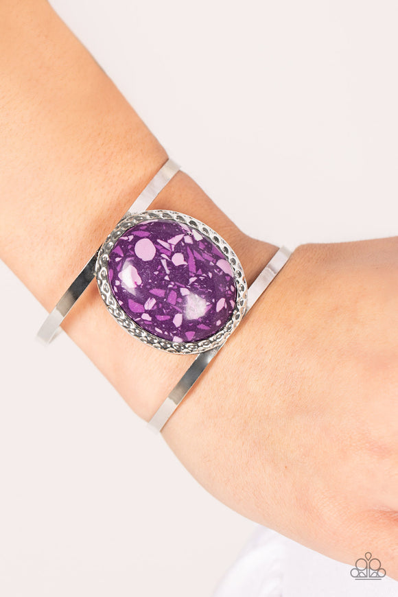 Tantalizingly Terrazzo Purple ✧ Cuff Bracelet