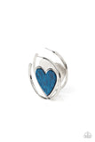 Smitten with You Blue ✧ Heart Hoop Earrings