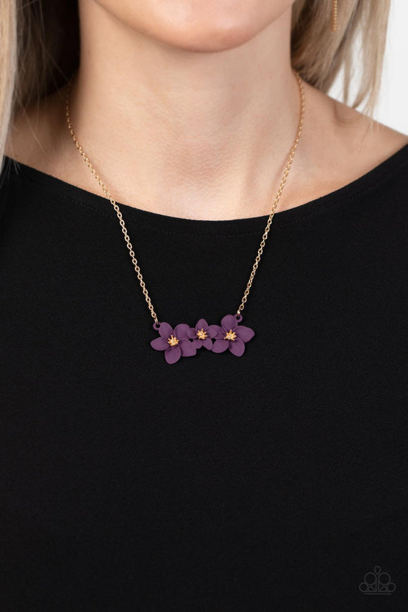 Petunia Picnic Purple ✧ Necklace Short