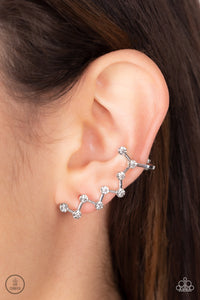 Earrings Ear Crawler,White,Clamoring Constellations White ✧ Ear Crawler Post Earrings