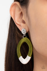 Earrings Post,Earrings Wooden,Green,White,Wooden,Thats a WRAPAROUND Green ✧ Wood Post Earrings