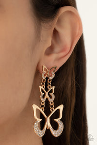 Butterfly,Earrings Post,Gold,Flamboyant Flutter Gold ✧ Post Earrings