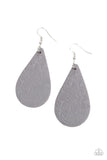 Subtropical Seasons Silver ✧ Leather Earrings Earrings