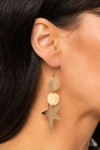 Earrings Fish Hook,Gold,Stars,Star Bizarre Gold ✧ Earrings
