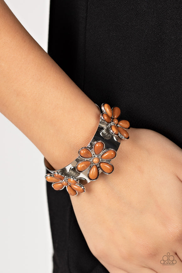 Desert Flower Patch Brown ✧ Cuff Bracelet Cuff Bracelet