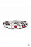 Bonus Bling Red ✧ Hinged Bracelet