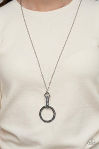 Black,Hematite,Necklace Long,Radiant Ringleader Silver ✧ Hematite Necklace