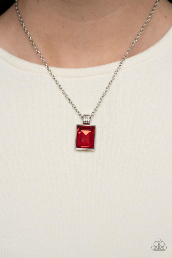 Understated Dazzle Red ✧ Necklace Short