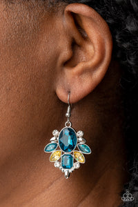 Blue,Earrings Fish Hook,Multi-Colored,Yellow,Glitzy Go-Getter Multi ✧ Earrings