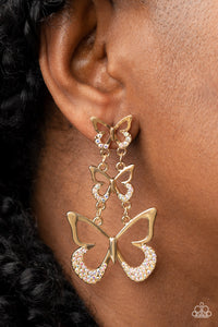 Butterfly,Earrings Post,Gold,Iridescent,Flamboyant Flutter Multi ✧ Post Earrings