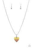 You Complete Me Yellow ✧ Acrylic Wood Accent Necklace Short