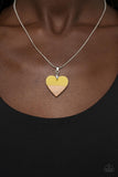 You Complete Me Yellow ✧ Acrylic Wood Accent Necklace Short