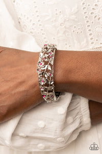 Bracelet Hinged,Light Pink,Pink,Silver,Ripe for the Picking Pink ✧ Hinged Bracelet