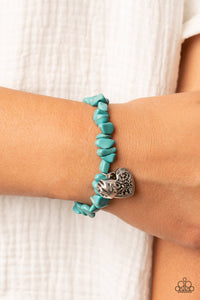 Bracelet Stretchy,Hearts,Turquoise,Valentine's Day,Love You to Pieces Blue ✧ Bracelet