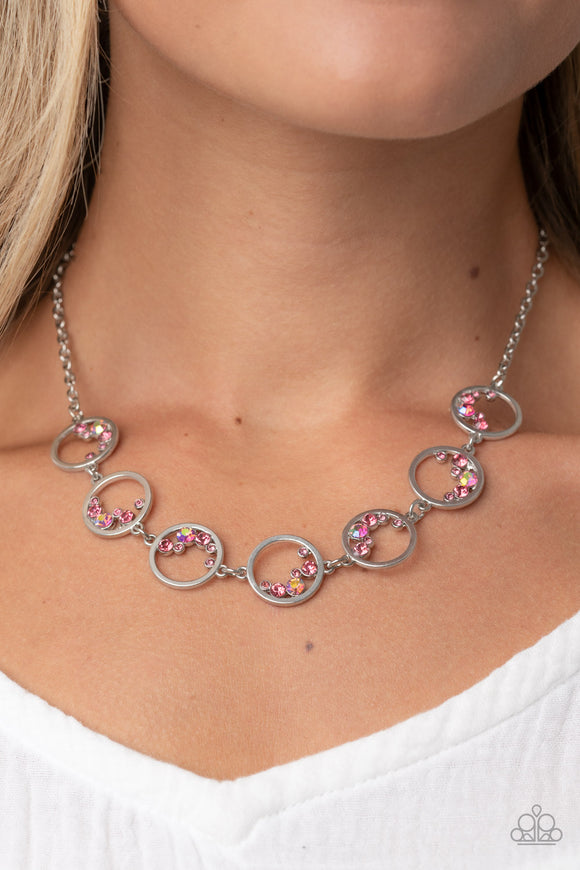 Blissfully Bubbly Pink ✧ Necklace Short