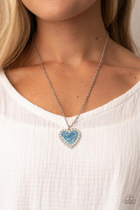 Blue,Hearts,Necklace Short,Valentine's Day,Heart Full of Luster Blue ✧ Necklace