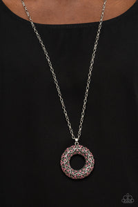 Necklace Long,Pink,Wintry Wreath Pink ✧ Necklace