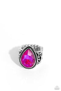 Pink,Ring Wide Back,UV Shimmer,Supernatural Sparkle Pink ✧ UV Finish Ring