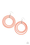 Colorfully Circulating Orange ✧ Seed Bead Earrings Earrings