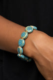 Earthy Entrada Blue ✧ Ceramic Stretch Bracelet