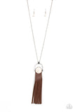 Winslow Wanderer White ✧ Leather Necklace Long