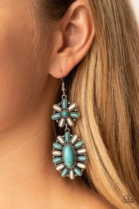 Blue,Earrings Fish Hook,Multi-Colored,Silver,Turquoise,White,Richly Rustler Multi ✧ Earrings