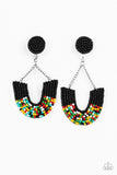 Make it RAINBOW Black ✧ Seed Bead Post Earrings Post Earrings