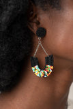 Make it RAINBOW Black ✧ Seed Bead Post Earrings Post Earrings
