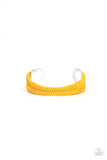 Desert Odyssey Yellow ✧ Suede Cuff Bracelet