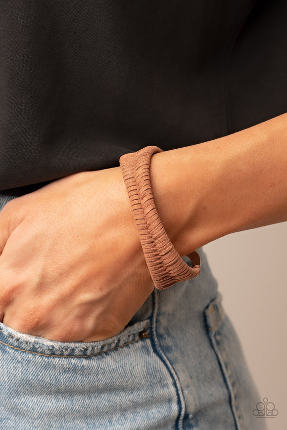 Desert Odyssey Brown ✧ Suede Cuff Bracelet